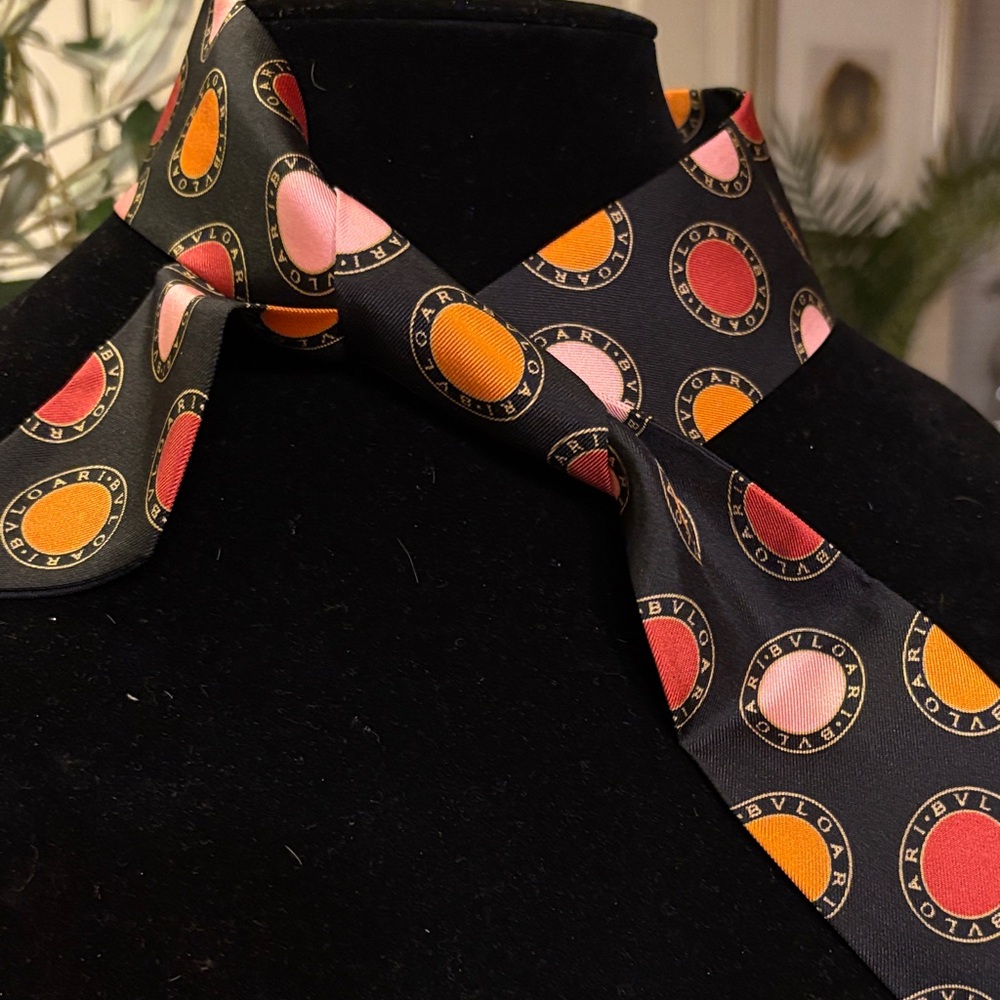 Bvlgari Black Tie with Colorful Circles